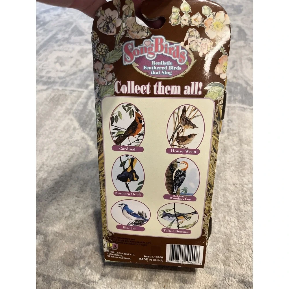 New SongBirds Realistic Feathered Bird That Sing Red Tufted Titmouse